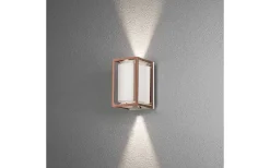 Kustnära Belysning|Upp & Nedljus Lampor<Konstsmide Vale Vägglampa LED Vit/Koppar IP44
