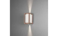 Kustnära Belysning|Upp & Nedljus Lampor<Konstsmide Vale Vägglampa LED Vit/Koppar IP44