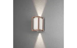 Kustnära Belysning|Upp & Nedljus Lampor<Konstsmide Vale Vägglampa LED Vit/Koppar IP44