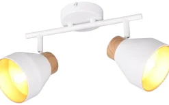 Valentin Spotlight 2-delat E14 matt vit/guld/trä