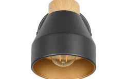 Valentin Spotlight E14 matt svart/guld/trä