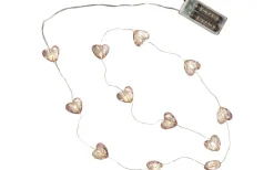 Valentine Batteridriven Ljusslinga 12 Hjärta 1,65m Rosa