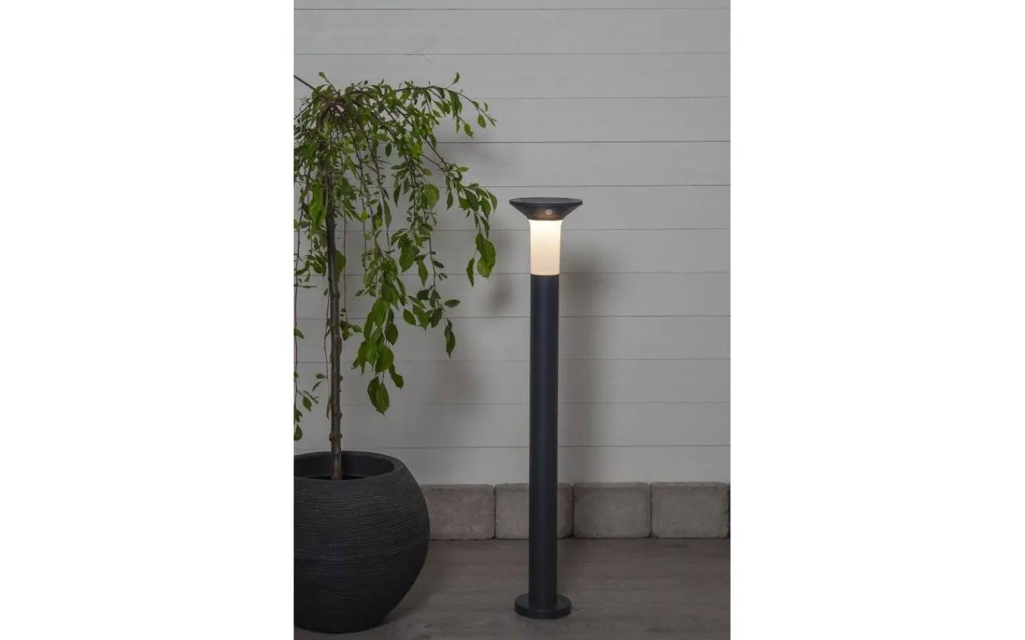 Solcellslampor Stig & Mark|Visa Alla Solcellslampor<Star Trading Valta Solcellslampa 90cm Grafit Rörelsesensor