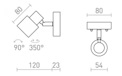 Valto I Vägglampa Krom IP44