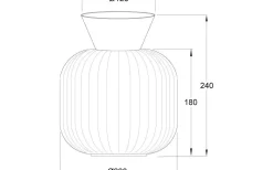 Aneta Vanja Plafond 20cm Svart/Rök* Hall & Trappa|Plafonder