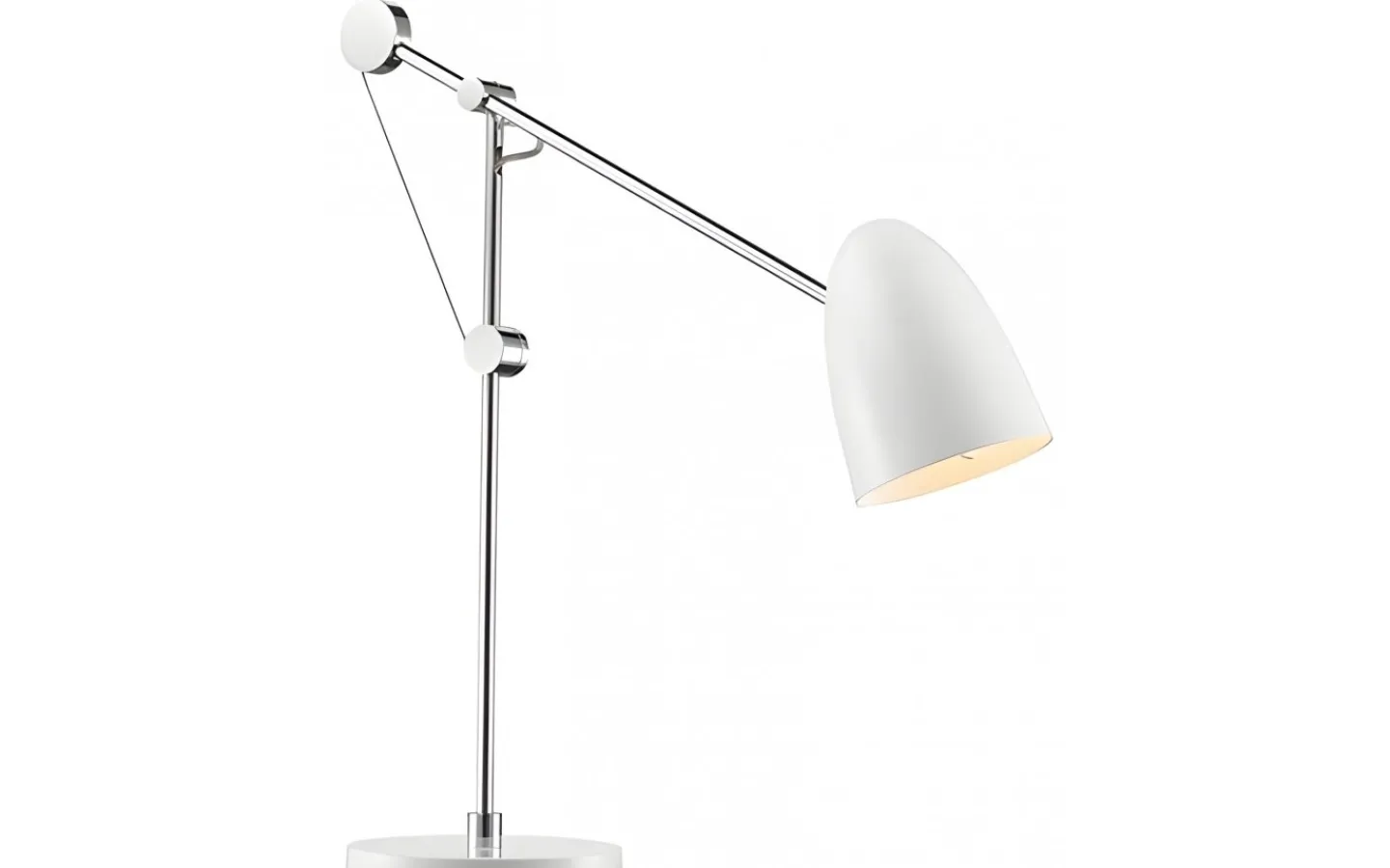 Skrivbordslampor|Bordslampor<Texa Design Varese Bordslampa 49cm Krom/Vit