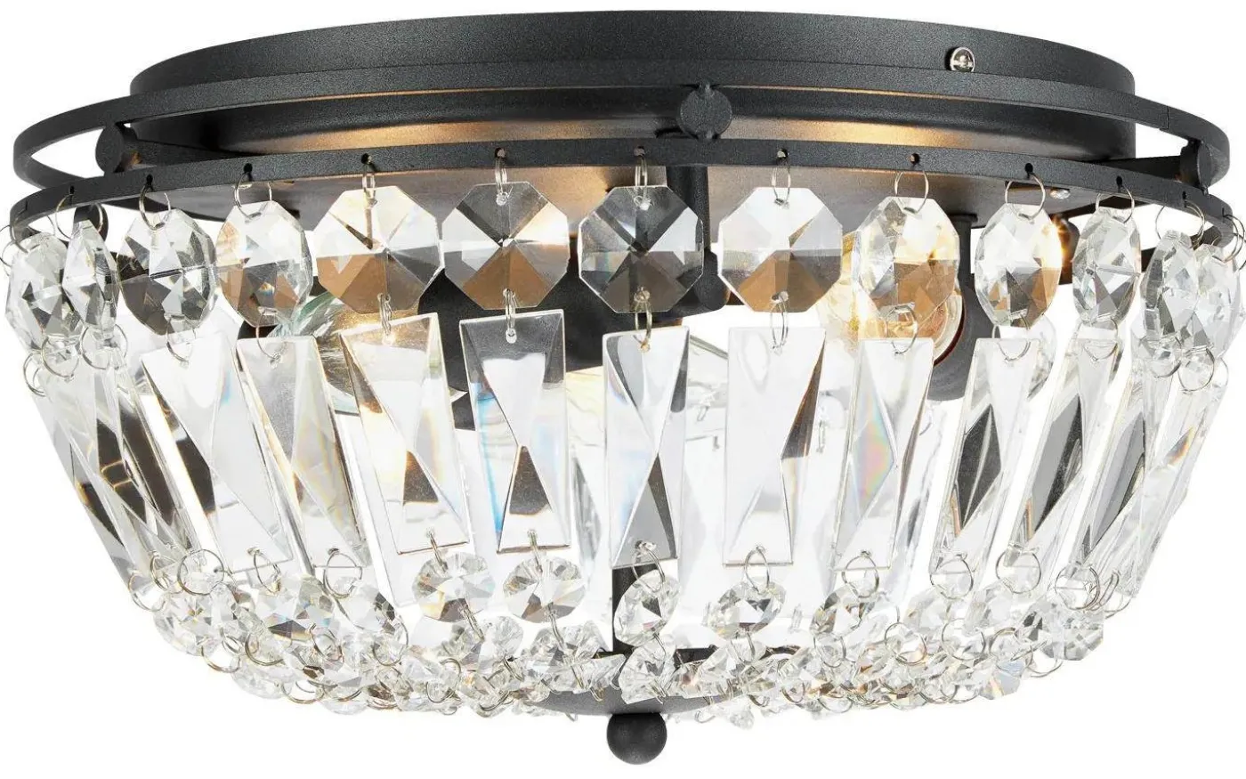 Vasa Kristallplafond 3L 30cm Svart