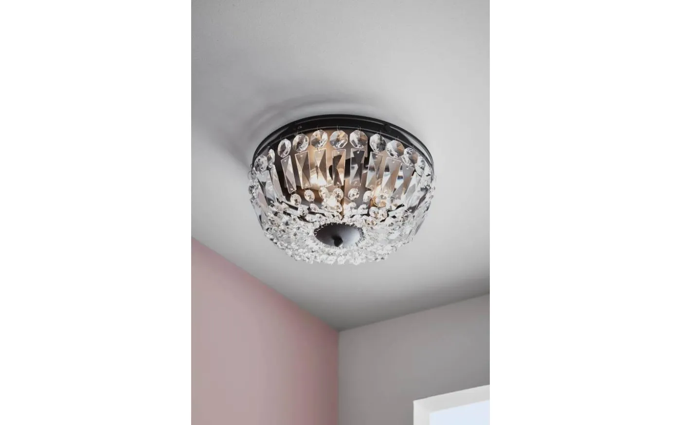 Vasa Kristallplafond 3L 30cm Svart