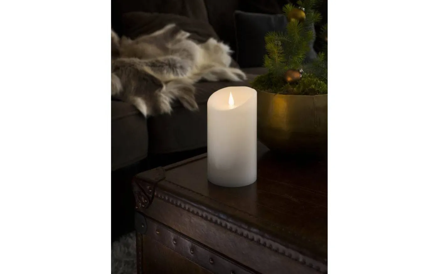 Vax Batteridrivet Blockljus 18cm Vit