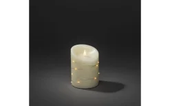 Konstsmide Vax Batteridrivet Blockljus med Ljusslinga 14cm Gräddvit* Blockljus Inomhus|Blockljus Inomhus