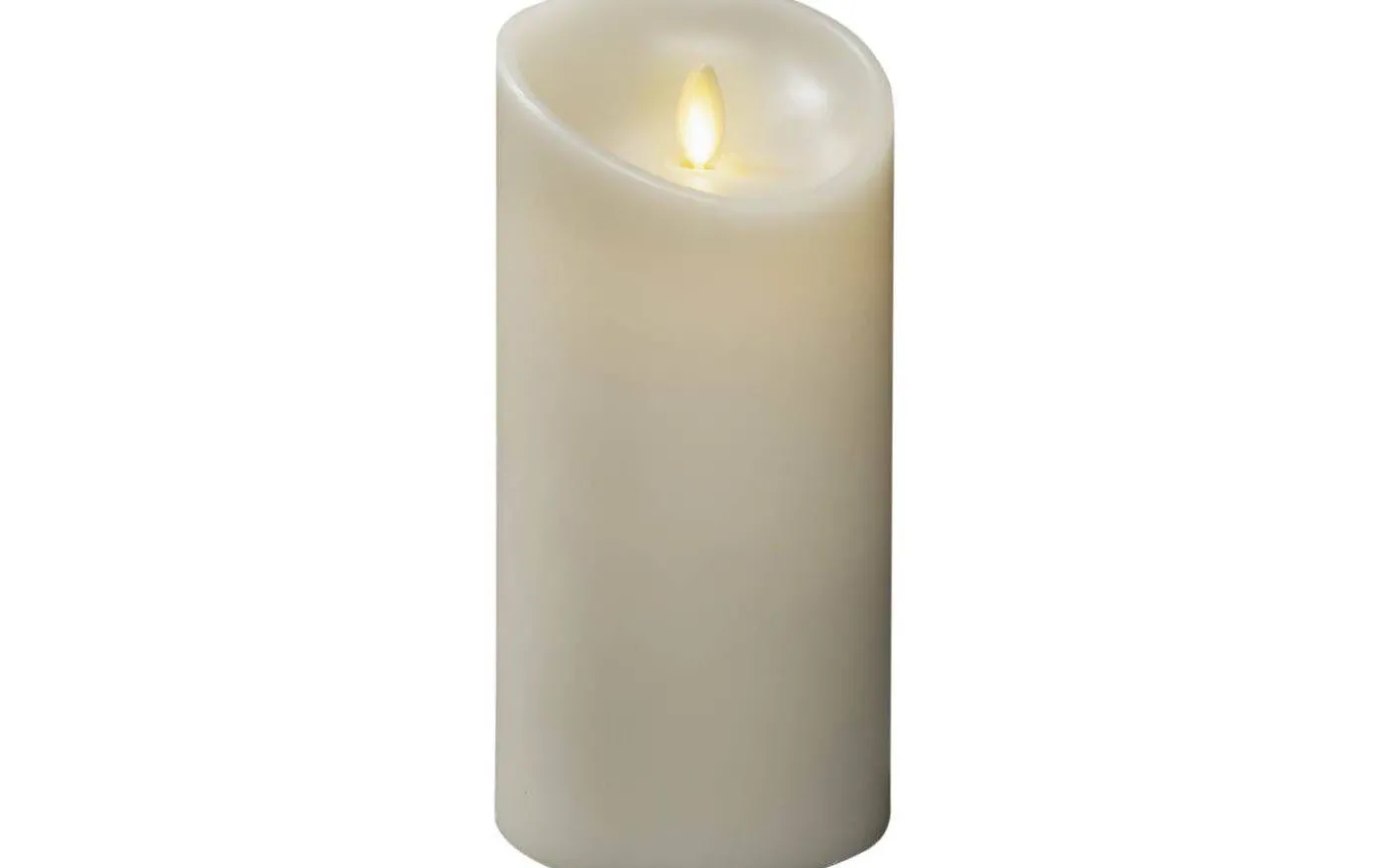 Vaxljus Batteridrivet Blockljus 18cm Gräddvit Remote Ready