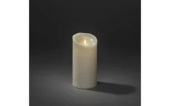 Vaxljus Batteridrivet Blockljus 18cm Gräddvit Remote Ready