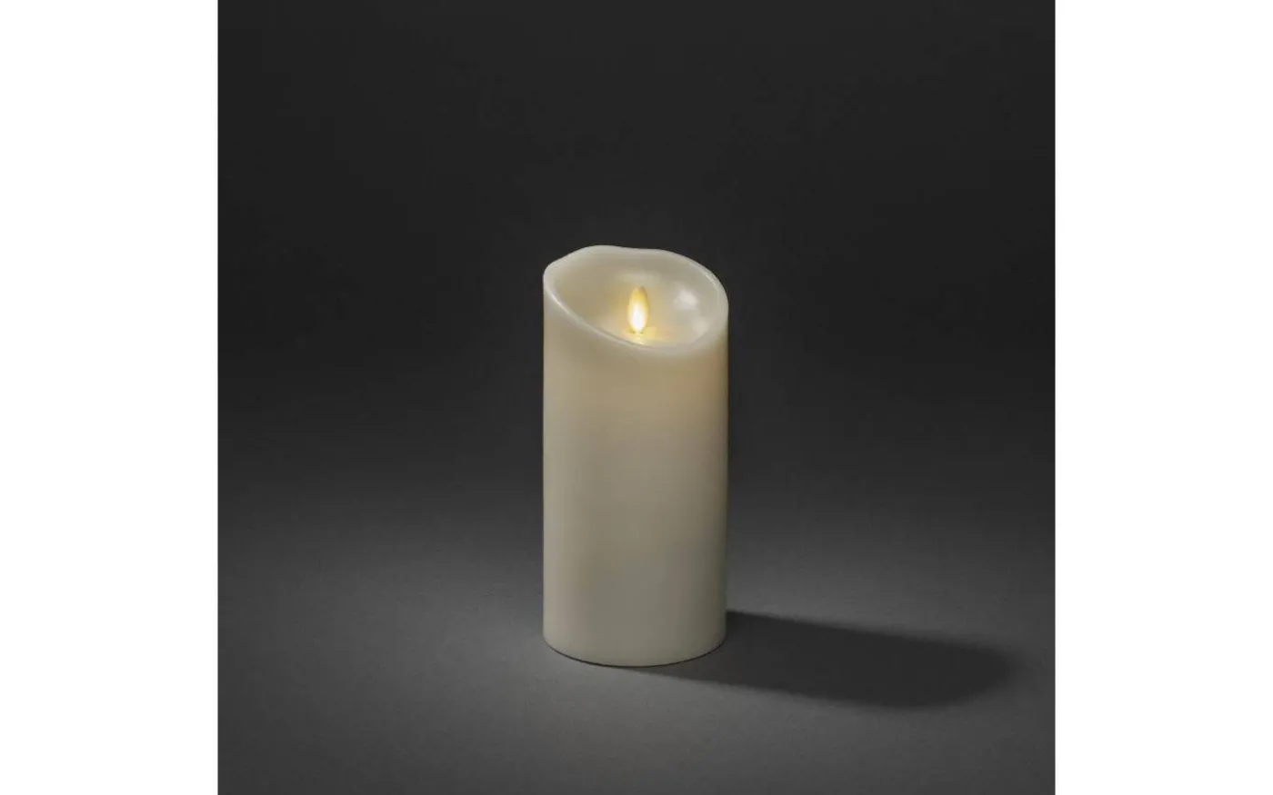 Vaxljus Batteridrivet Blockljus 18cm Gräddvit Remote Ready