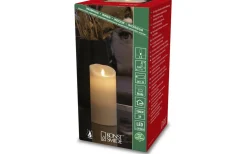 Vaxljus Batteridrivet Blockljus 18cm Gräddvit Remote Ready