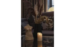 Vaxljus Batteridrivet Blockljus 11,5cm Gräddvit Remote Ready