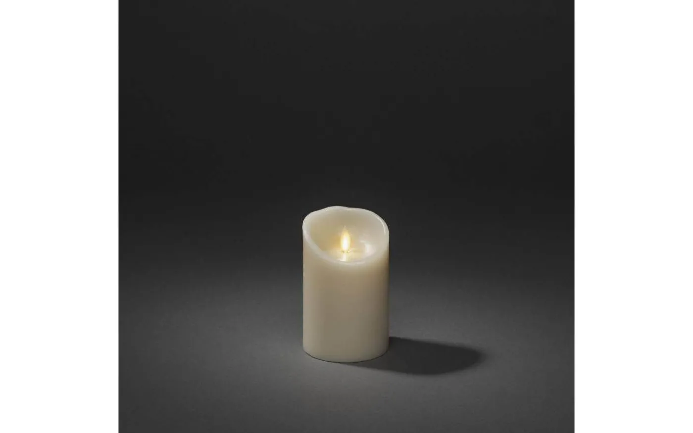 Vaxljus Batteridrivet Blockljus 11,5cm Gräddvit Remote Ready