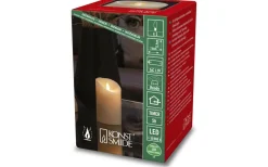 Vaxljus Batteridrivet Blockljus 11,5cm Gräddvit Remote Ready