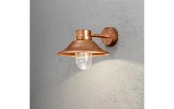 Konstsmide Vega Vägglampa LED 8W 3000K Koppar IP54* Kustnära Belysning|Vägglyktor