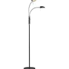 Halo Design Vegas Golvlampa 140cm LED 3000K 2x7W Dimbar Svart* Golvläslampor