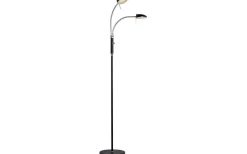 Halo Design Vegas Golvlampa 140cm LED 3000K 2x7W Dimbar Svart* Golvläslampor