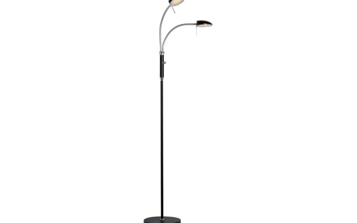 Halo Design Vegas Golvlampa 140cm LED 3000K 2x7W Dimbar Svart* Golvläslampor