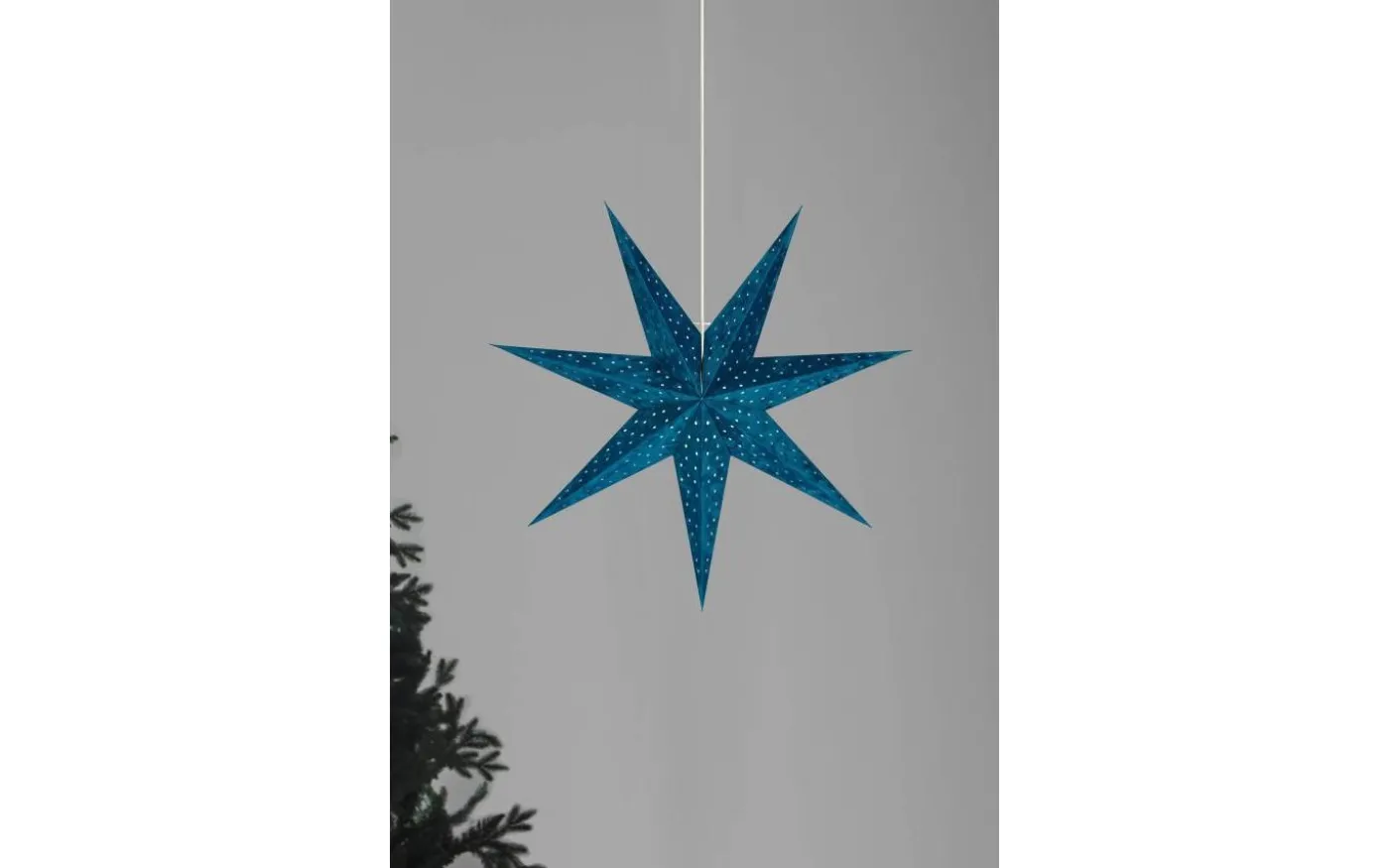Velours Julstjärna 75cm Blå