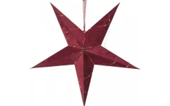 Star Trading Velvet Batteridriven Julstjärna Sammet Med Ljusslinga, Vinröd* Visa Alla Julstjärnor|Julstjärnor Utan Sladd