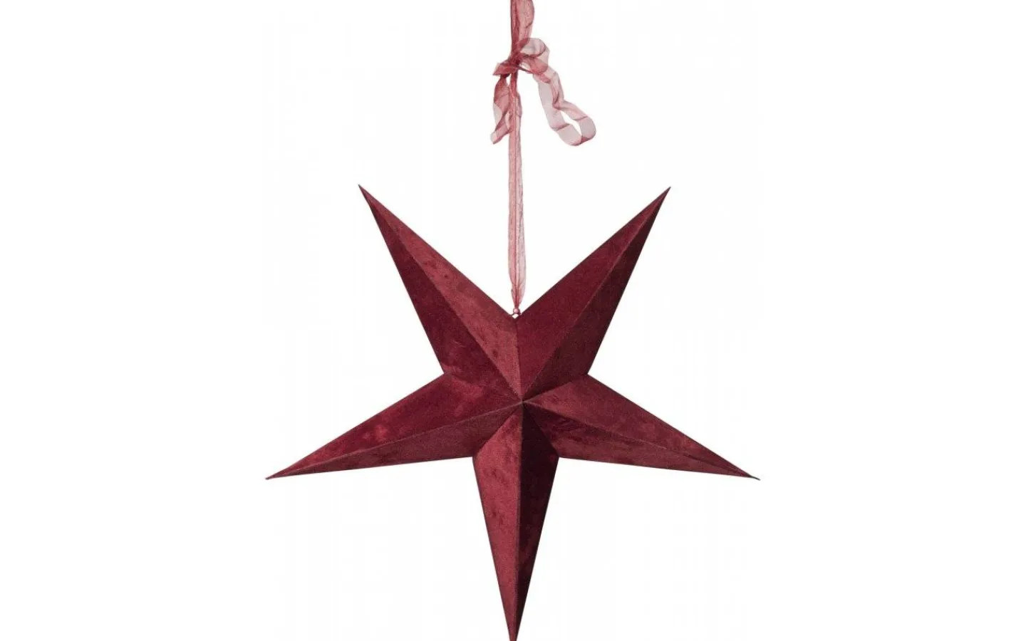 Star Trading Velvet Batteridriven Julstjärna Sammet Med Ljusslinga, Vinröd* Visa Alla Julstjärnor|Julstjärnor Utan Sladd