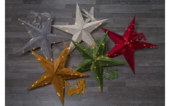 Star Trading Velvet Batteridriven Julstjärna Sammet Med Ljusslinga, Vinröd* Visa Alla Julstjärnor|Julstjärnor Utan Sladd