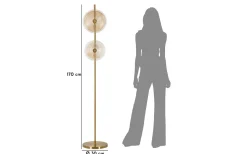 Mauro Ferretti Venedig Golvlampa Glas 168cm Guld* Golvlampor