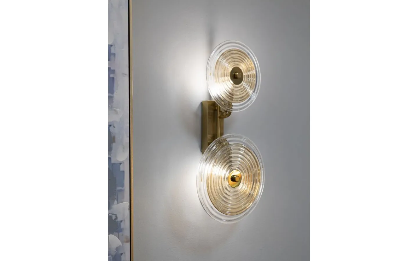 Lampetter<Mauro Ferretti Venedig Vägglampa Glas 52cm Guld