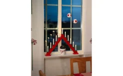 Vera Adventsljusstake 11L 51cm Röd