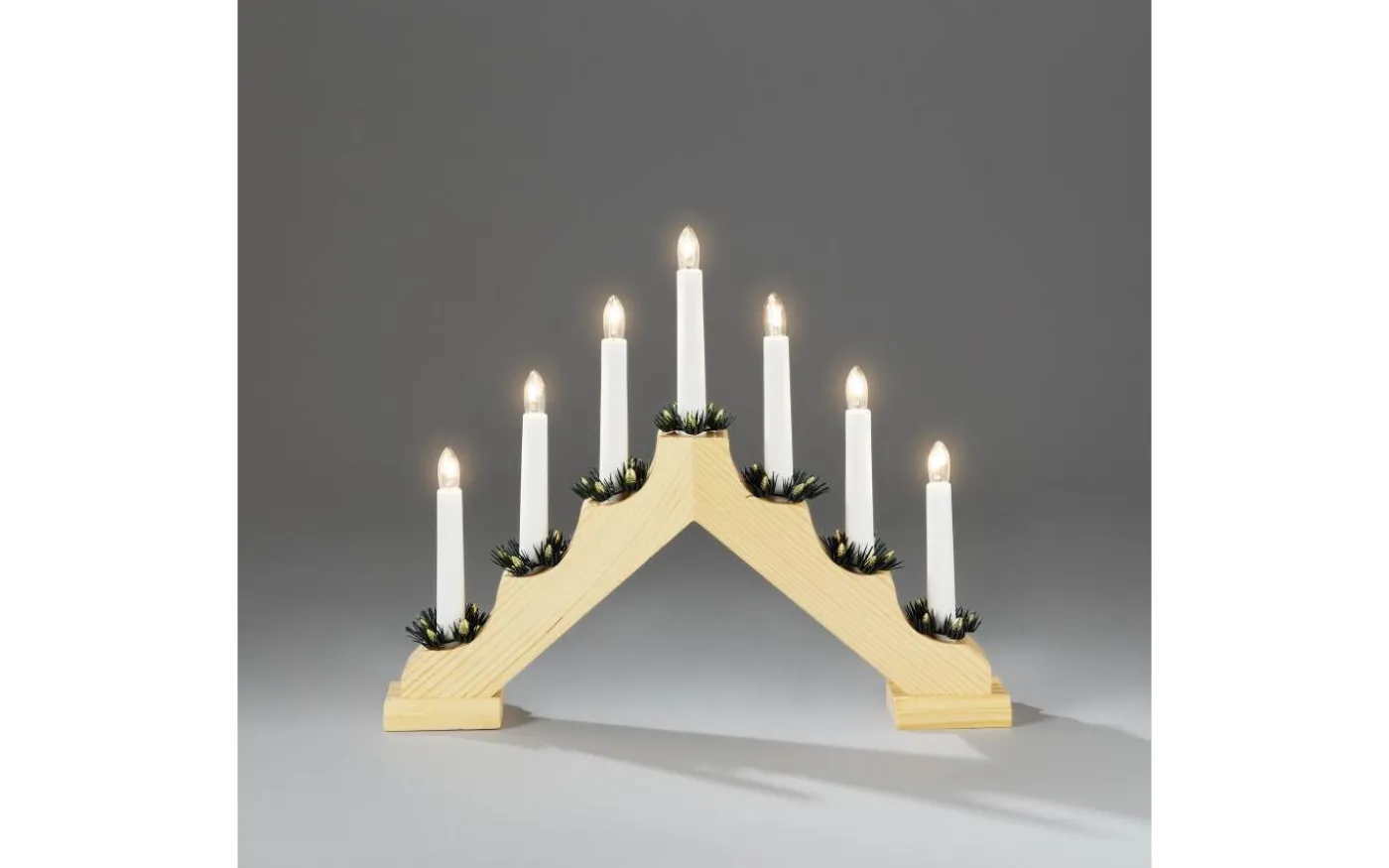 Vera Adventsljusstake 7L Natur 30cm