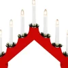 Visa Alla Adventsljusstakar|Adventsljusstakar 0-30 Cm<Konstsmide Vera Adventsljusstake 7L Röd 30cm