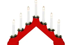 Visa Alla Adventsljusstakar|Adventsljusstakar 0-30 Cm<Konstsmide Vera Adventsljusstake 7L Röd 30cm