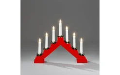 Visa Alla Adventsljusstakar|Adventsljusstakar 0-30 Cm<Konstsmide Vera Adventsljusstake 7L Röd 30cm