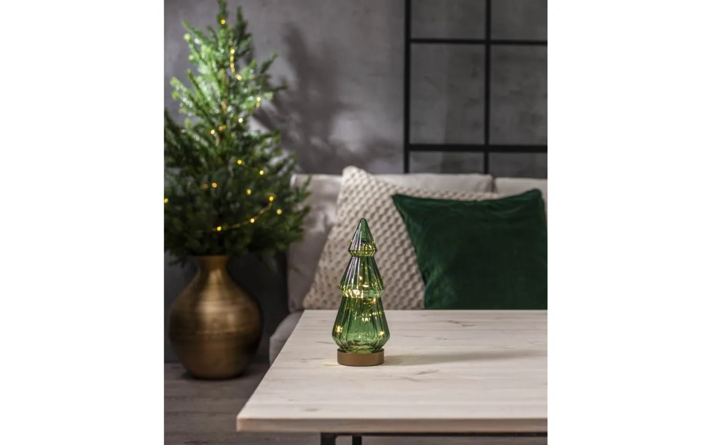 Batteri Julpynt Inomhus<Star Trading Verde Batteridriven Glasdekoration 24cm Grön