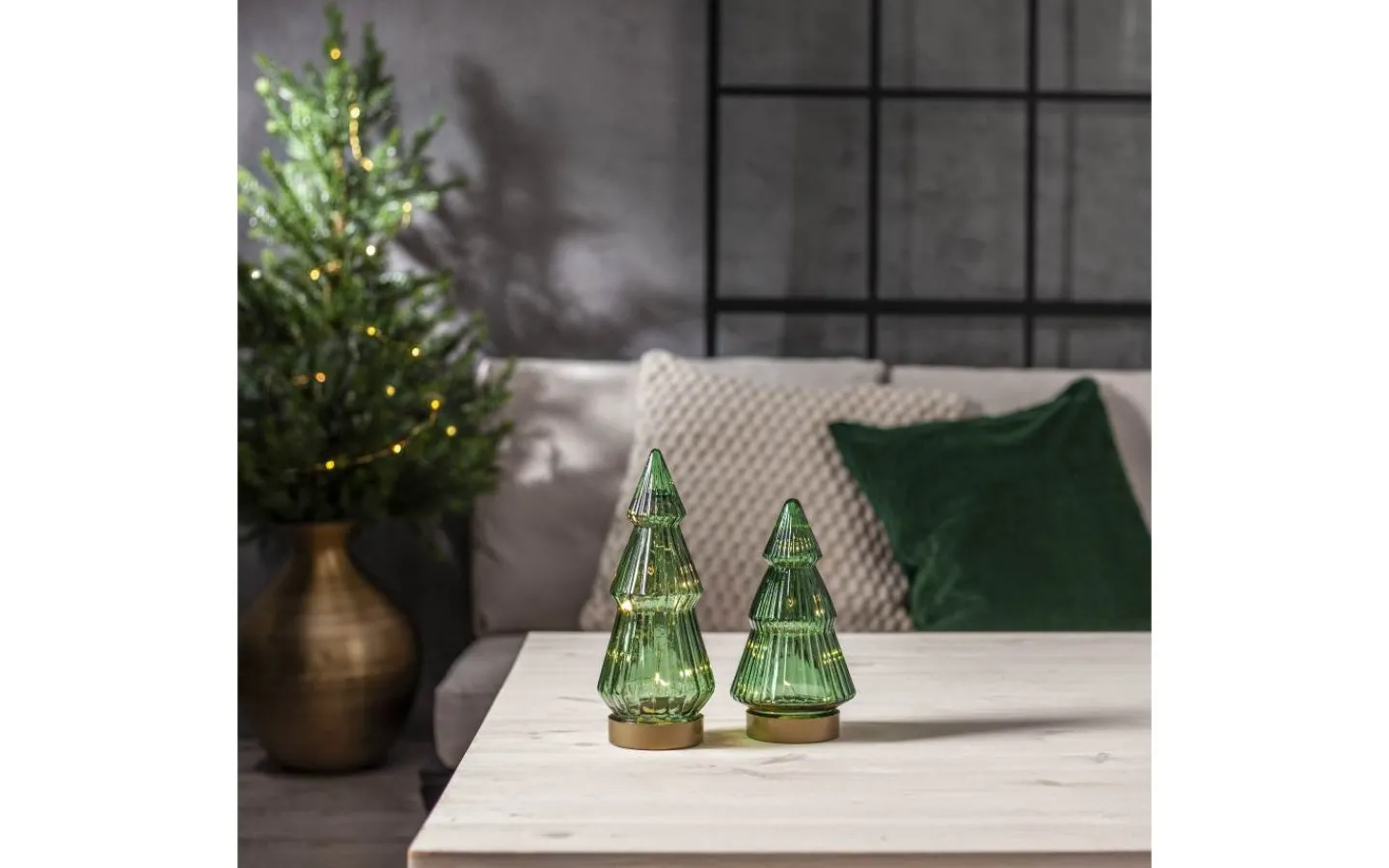 Batteri Julpynt Inomhus<Star Trading Verde Batteridriven Glasdekoration 24cm Grön