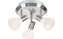 Markslojd Vero Plafond 3L 33cm Stål/Opal* Runda Takspotlights|Takspot Med 3 Lampor