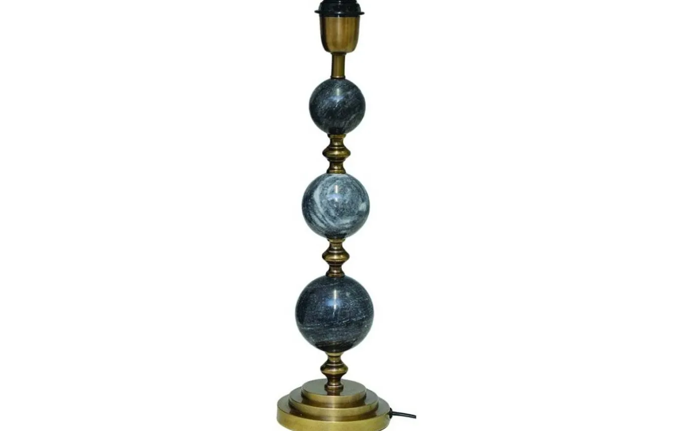 Verona Lampfot 53cm Svart Marmor/Antik Mässing