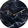NeXtime Väggklocka Marble Ø40cm Svart* Väggklockor