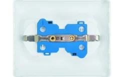 Strömställare/Vägguttag<Malmbergs Vägguttag Delta, infällt 2-vägs med jord, RAL 9001