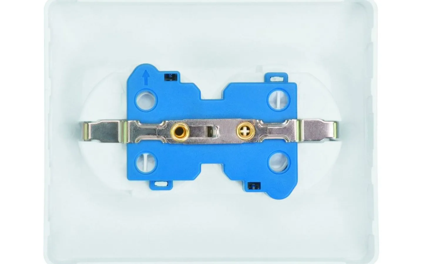 Strömställare/Vägguttag<Malmbergs Vägguttag Delta, infällt 2-vägs med jord, RAL 9001