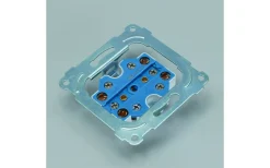 Strömställare/Vägguttag<Malmbergs Vägguttag Delta, infällt 2-vägs med jord, RAL 9001