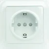 Strömställare/Vägguttag<Malmbergs Vägguttag GAMMA, 1-vägs med jord