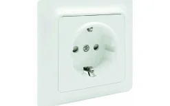Strömställare/Vägguttag<Malmbergs Vägguttag GAMMA, 1-vägs med jord