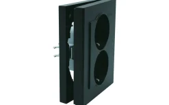 Malmbergs Vägguttag Optima Svart 2-vägs jordat* Strömbrytare & Vägguttag