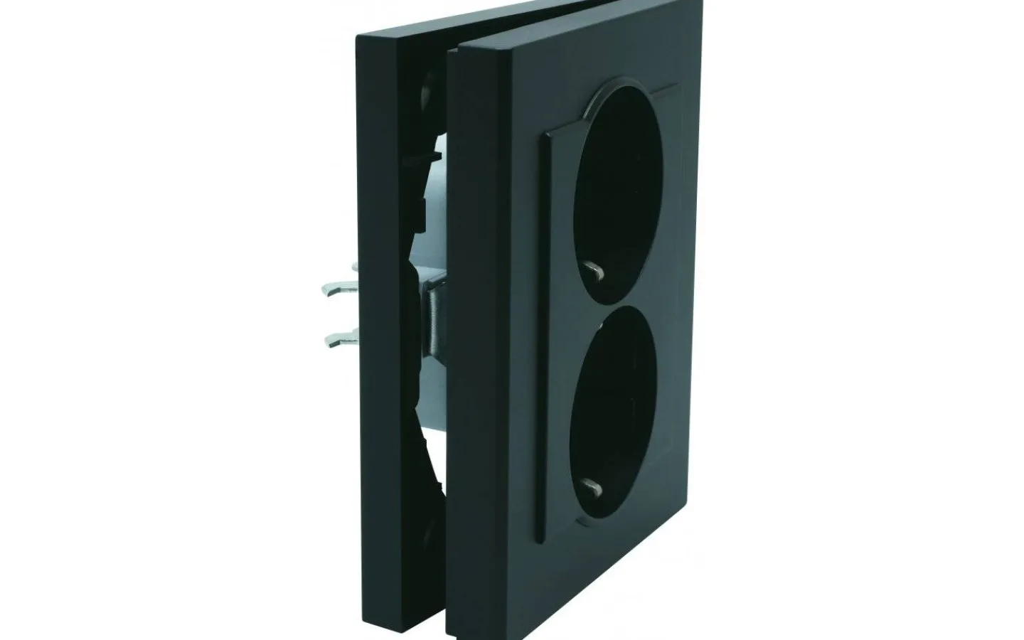 Malmbergs Vägguttag Optima Svart 2-vägs jordat* Strömbrytare & Vägguttag