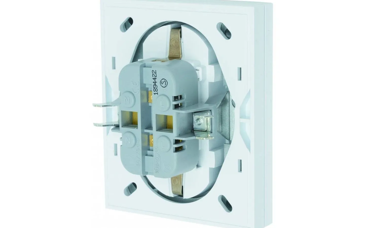 Malmbergs Vägguttag Optima, 2-vägs med jord* Strömbrytare & Vägguttag