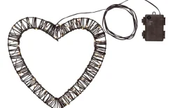 Star Trading Vicke Heart Utomhusdekoration 40cm Brun* Batteri Julpynt Utomhus|Batteri Julpynt Inomhus